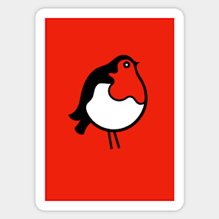 Red Breasted Robin Sticker